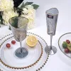 European-style striped gold-rimmed glass wine glasses, transparent glass champagne glasses, red wine glasses, household crystal goblets Specification image